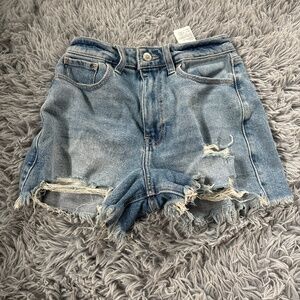 Hollister high rise dark wash Jean shorts